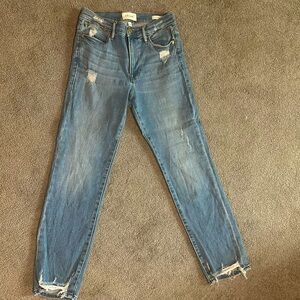 Frame size 27 distressed jeans